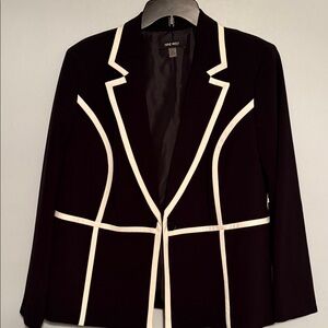 Nine West Black Blazer with White Trim. Box14